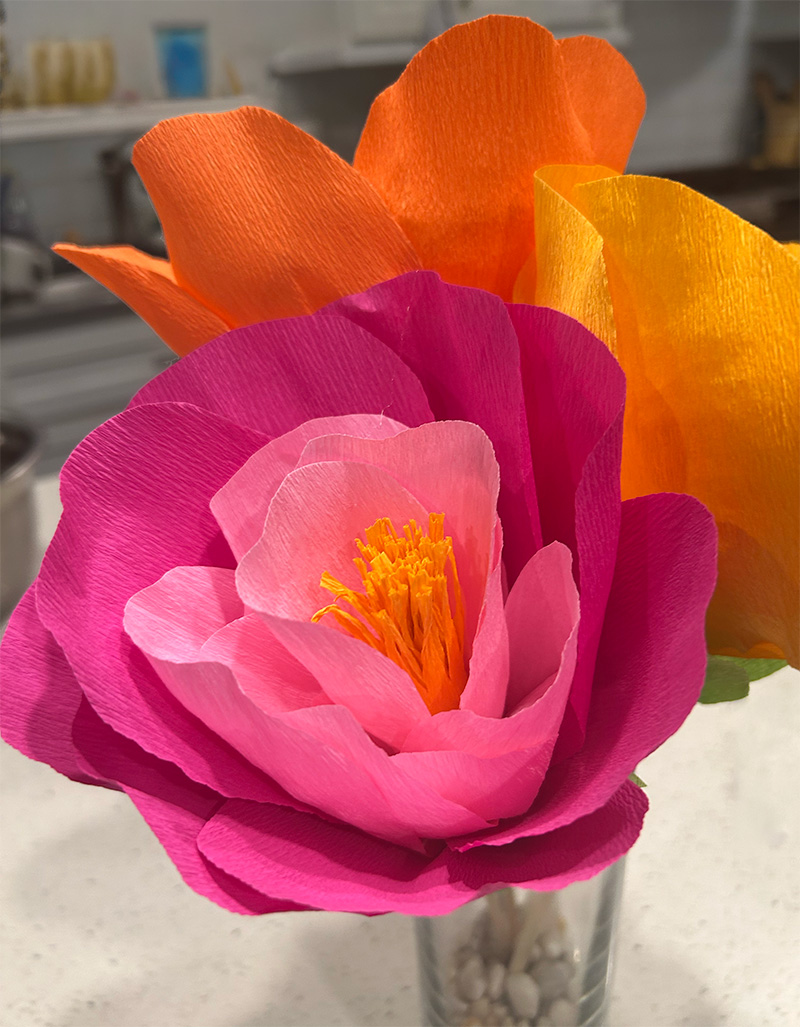 paper mache flowers